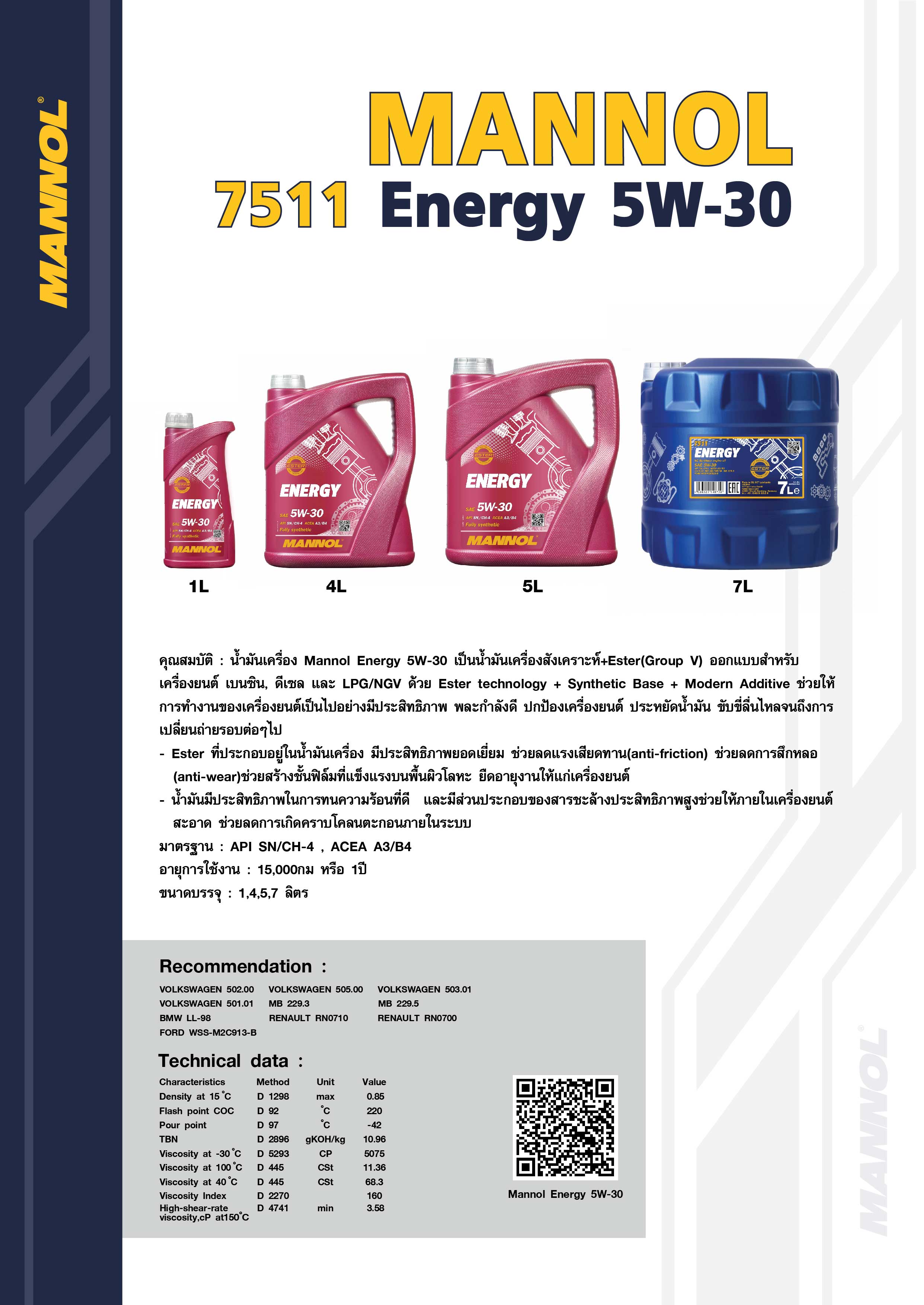 Mannol 7511 Energy 5W 30